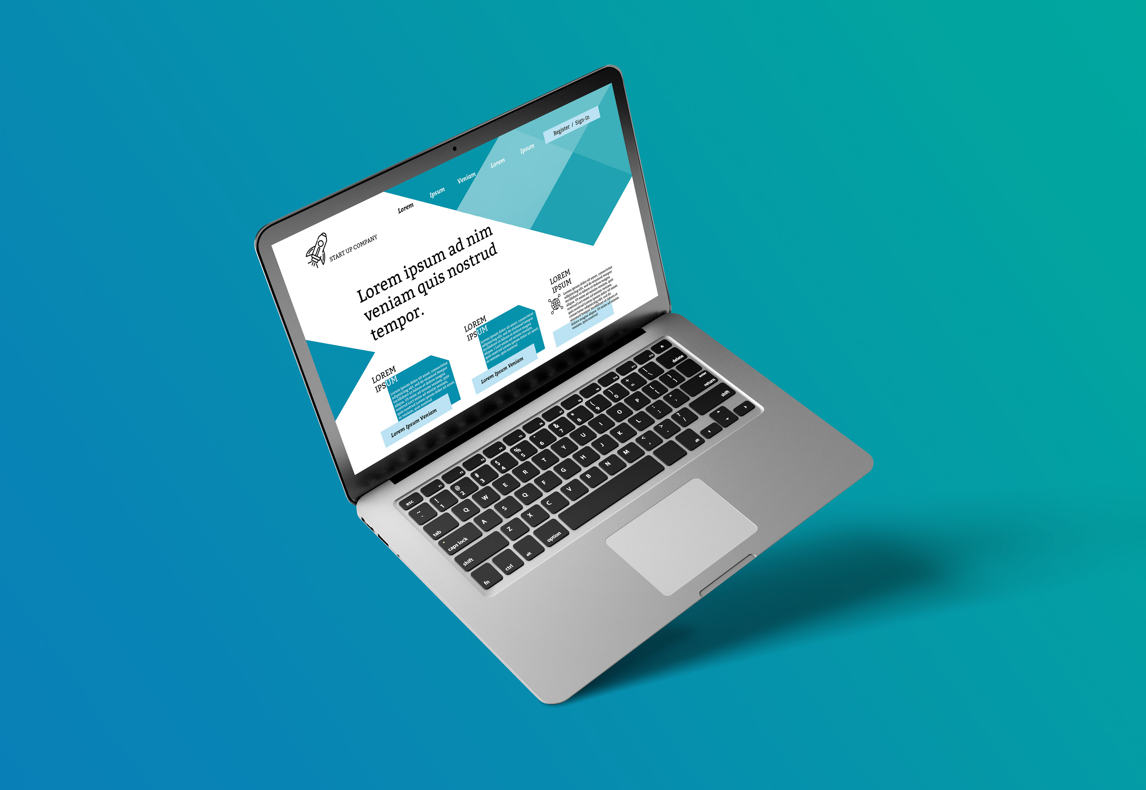Neat project kickoff document template open on a laptop with headers visible on a warm cream background